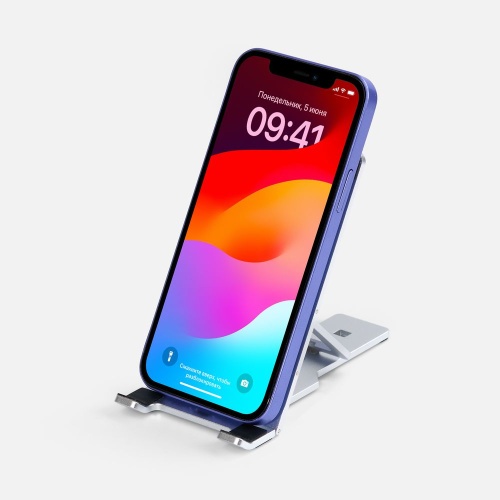 Подставка для смартфона Tactic, серебристая фото 3 Подставка для смартфона Tactic, серебристая фото 3