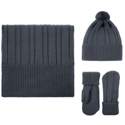 Шапка Knit Beat, темно-серая фото 3