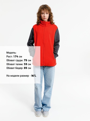 Жилет флисовый унисекс Nesse, красный фото 3 Жилет флисовый унисекс Nesse, красный фото 3