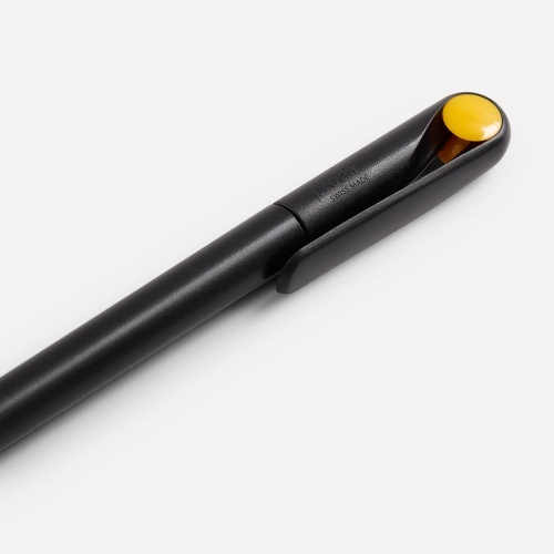 Ручка шариковая Prodir DS1 TMM Dot, черная с желтым фото 6