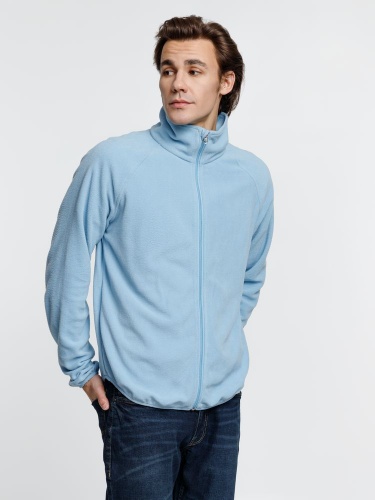 Куртка флисовая унисекс Fliska, голубая фото 5 Куртка флисовая унисекс Fliska, голубая фото 5