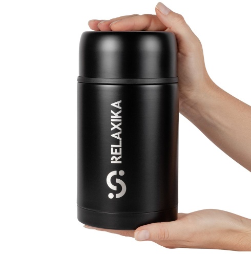 Термос для еды Relaxika 1000, черный фото 3 Термос для еды Relaxika 1000, черный фото 3