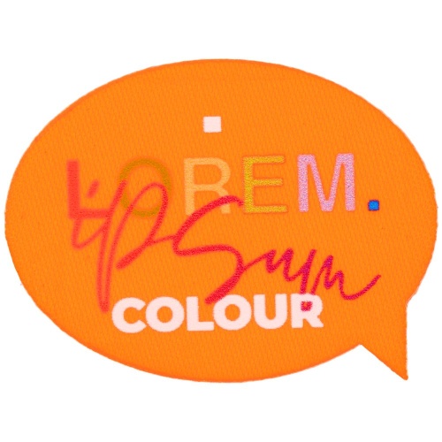 Наклейка тканевая Lunga Bubble, M, оранжевый неон фото 3