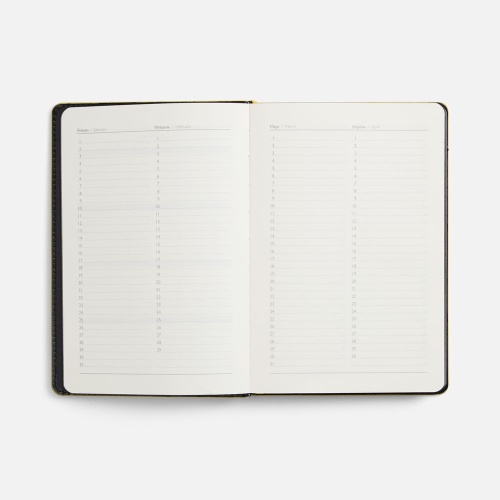 Ежедневник Alanis, недатированный, черный с желтым фото 4 Ежедневник Alanis, недатированный, черный с желтым фото 4