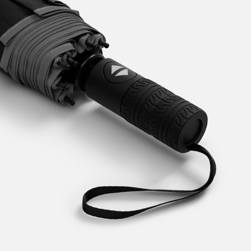 Зонт складной Tyre, черный фото 3