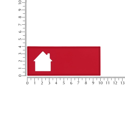 Лейбл из ПВХ с вырубкой «Дом», красный фото 2 Лейбл из ПВХ с вырубкой «Дом», красный фото 2