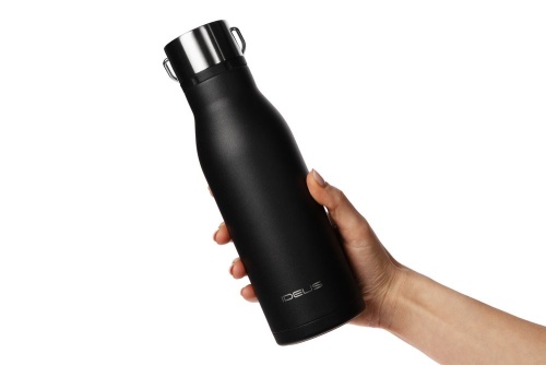 Термобутылка Tabenodo, черная фото 3 Термобутылка Tabenodo, черная фото 3