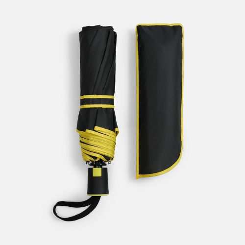 Зонт складной Edgeline, желтый фото 3