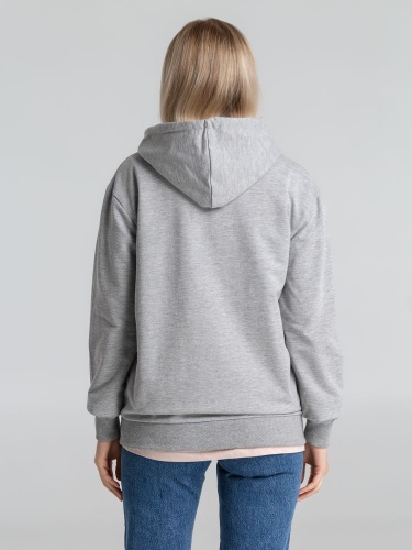 Толстовка на молнии с капюшоном Unit Siverga, серый меланж фото 7