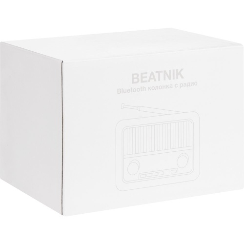 Bluetooth-колонка с радио Beatnik, коричневая фото 12