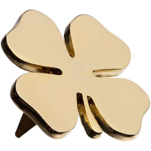 Шильдик «Счастливый клевер», золотистый фото 4