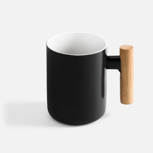 Кружка с ложкой Eco Fusion, черная фото 3 Кружка с ложкой Eco Fusion, черная фото 3
