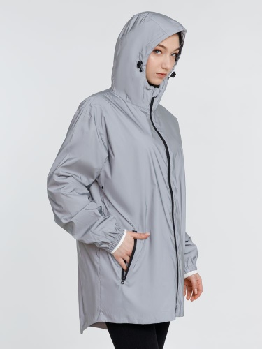 Парка Manifest из светоотражающей ткани, серая фото 6