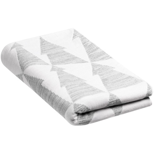 Плед «Танцующий лес», белый с серебром фото 3