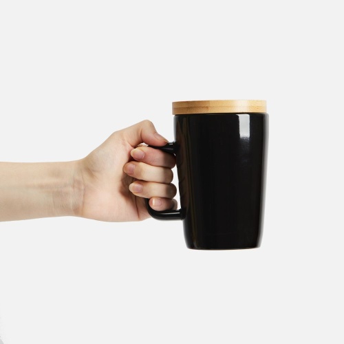 Кружка Vierra с крышкой-костером, черная фото 3 Кружка Vierra с крышкой-костером, черная фото 3