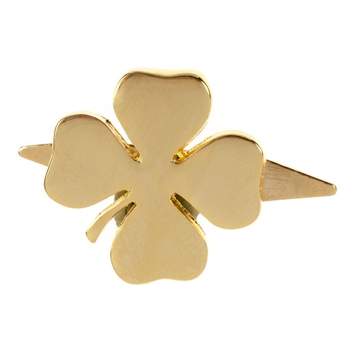 Шильдик «Счастливый клевер», золотистый фото 2