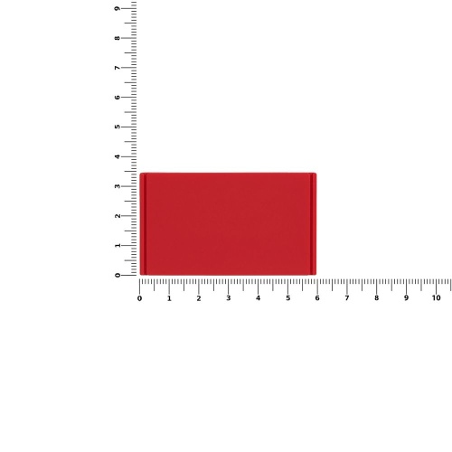 Лейбл из ПВХ Dzeta, M, красный фото 2