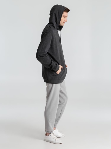 Толстовка с капюшоном унисекс Hoodie, серый меланж (антрацит) фото 11