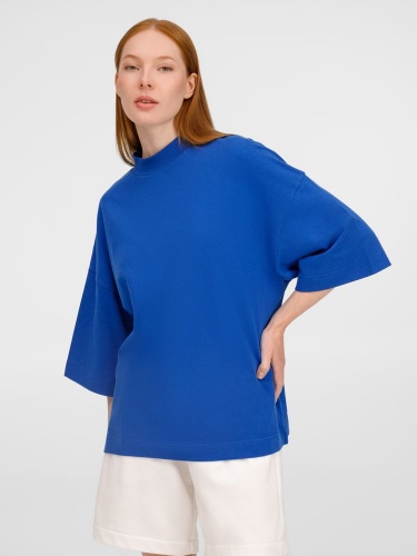 Футболка оверсайз унисекс T9, синяя фото 3