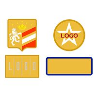 Шеврон из габардина Gabo M, желтый