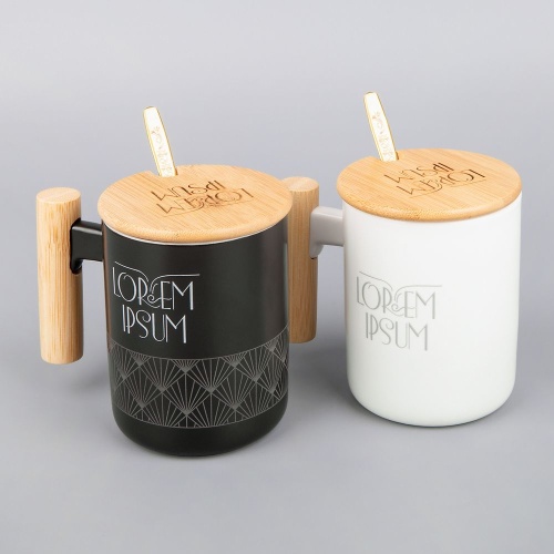 Кружка с ложкой Eco Fusion, белая фото 3 Кружка с ложкой Eco Fusion, белая фото 3