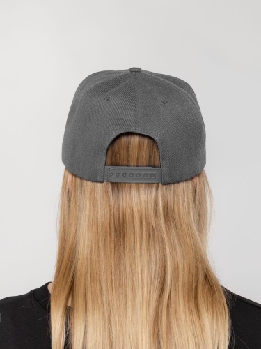 Бейсболка Snapback с прямым козырьком, серая фото 8