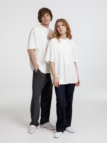 Футболка оверсайз унисекс Lavinia, белая фото 5