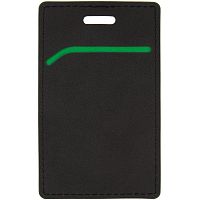 Чехол для пропуска Multimo, черный с зеленым