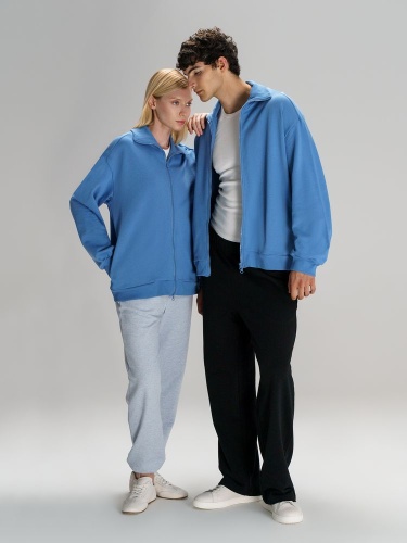 Толстовка унисекс Neofit, синяя фото 5 Толстовка унисекс Neofit, синяя фото 5