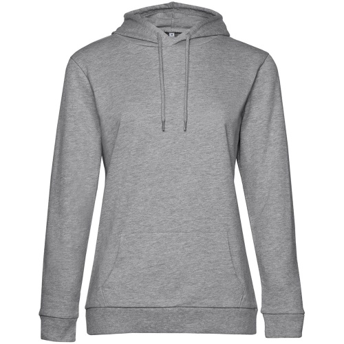 Толстовка с капюшоном женская Hoodie, серый меланж фото 2