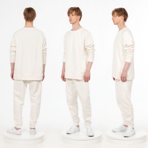 Свитшот унисекс S1, молочно-белый фото 3