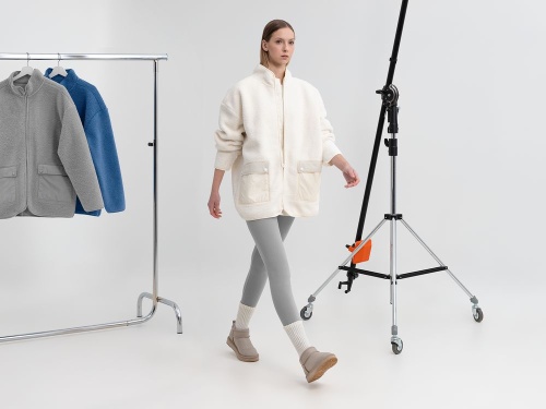 Куртка унисекс Oblako, молочно-белая фото 4