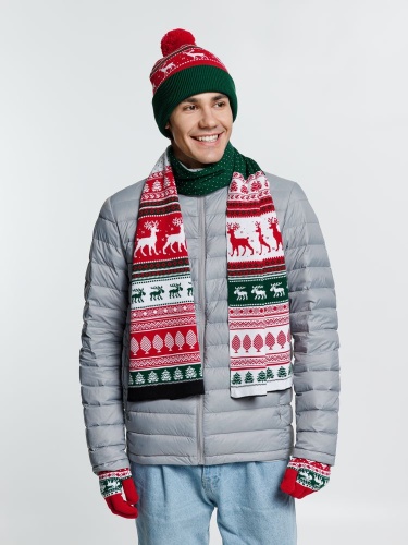 Перчатки Mirakler, красные с зеленым фото 4