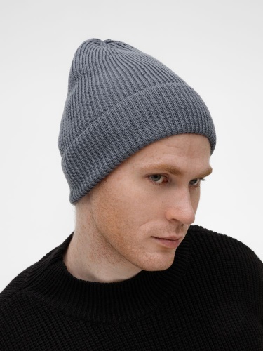 Шапка Nobilis Mono, серая (стальная) фото 3