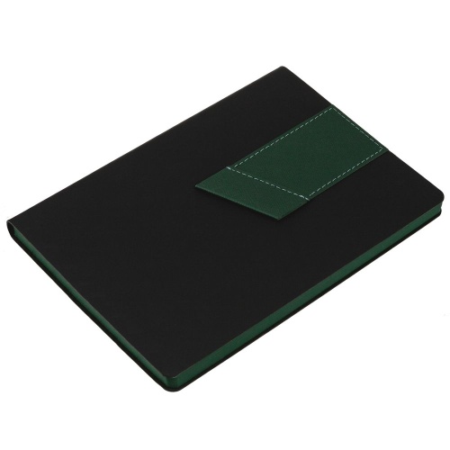 Ежедневник Bookmark, недатированный, черный с зеленым фото 2