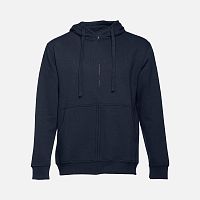 Толстовка мужская на молнии с капюшоном Amsterdam, темно-синяя