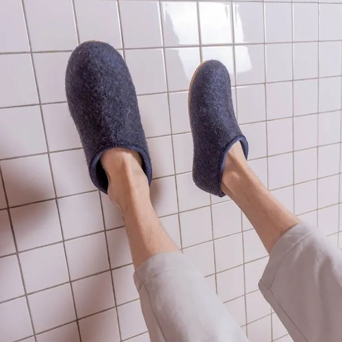 Домашние валенки Cant, темно-синие (клякса) фото 3