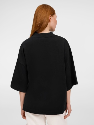 Футболка оверсайз унисекс T9, черная фото 3