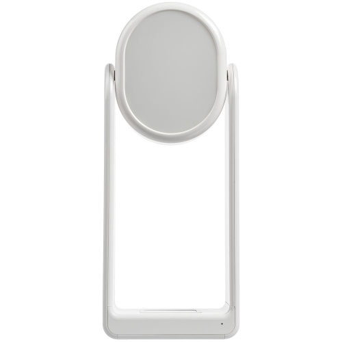 Настольная лампа с зеркалом и беспроводной зарядкой Tyro, белая фото 5