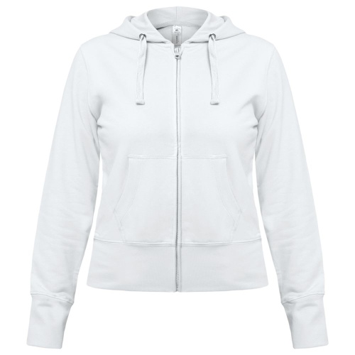 Толстовка женская Hooded Full Zip белая фото 2