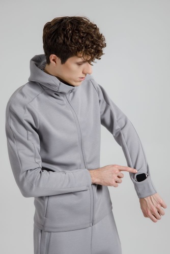 Куртка с капюшоном унисекс Begi, серая фото 5