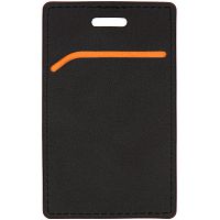 Чехол для пропуска Multimo, черный с оранжевым