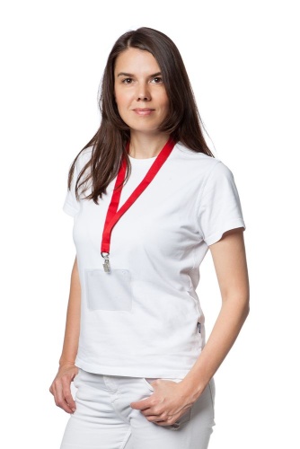 Лента для бейджа Neckband, красная фото 5