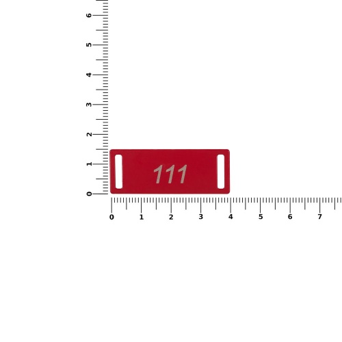 Шильдик металлический Kova, красный фото 2 Шильдик металлический Kova, красный фото 2