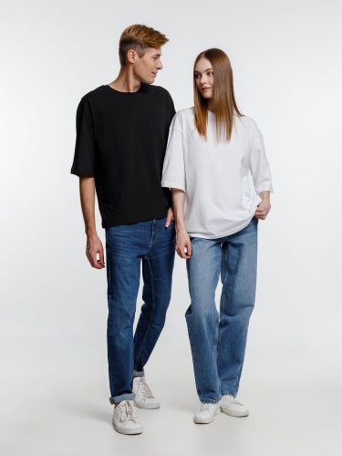 Футболка оверсайз унисекс Base Space, черная фото 5 Футболка оверсайз унисекс Base Space, черная фото 5