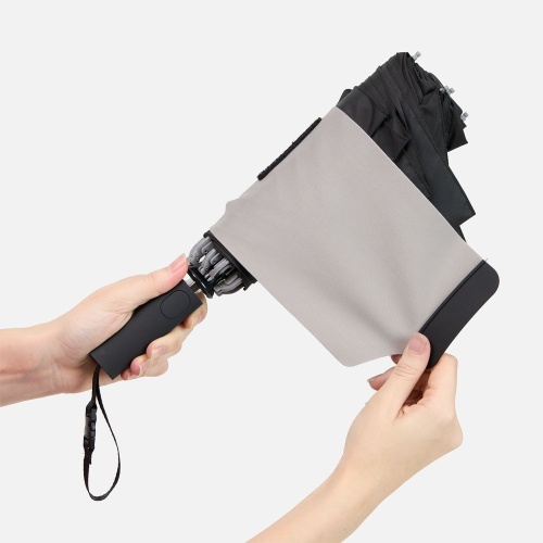 Зонт обратного сложения Easyroll, черный фото 3