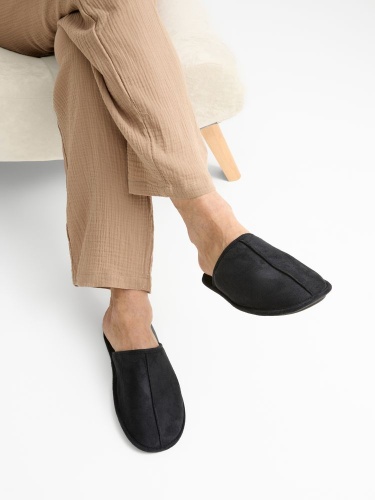 Тапочки домашние Norridge, черные фото 4