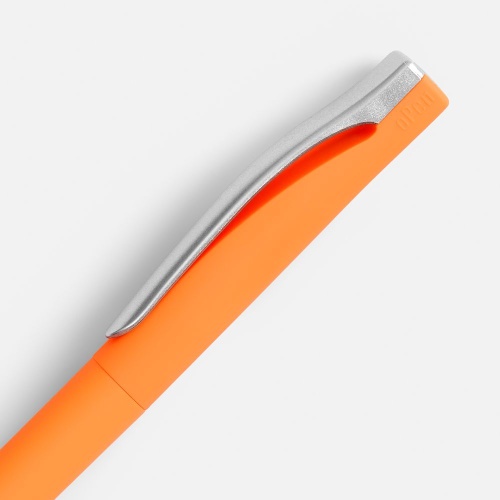 Ручка шариковая Pin Soft Touch, оранжевая фото 4