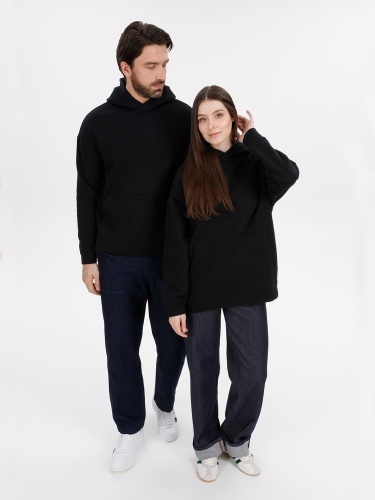 Худи оверсайз унисекс Snuggie, черное фото 5