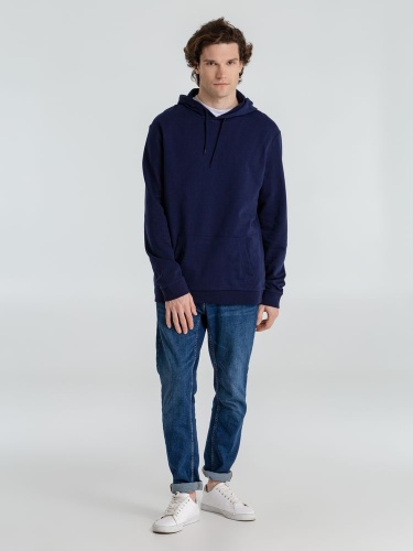 Толстовка с капюшоном унисекс Hoodie, темно-синяя фото 14